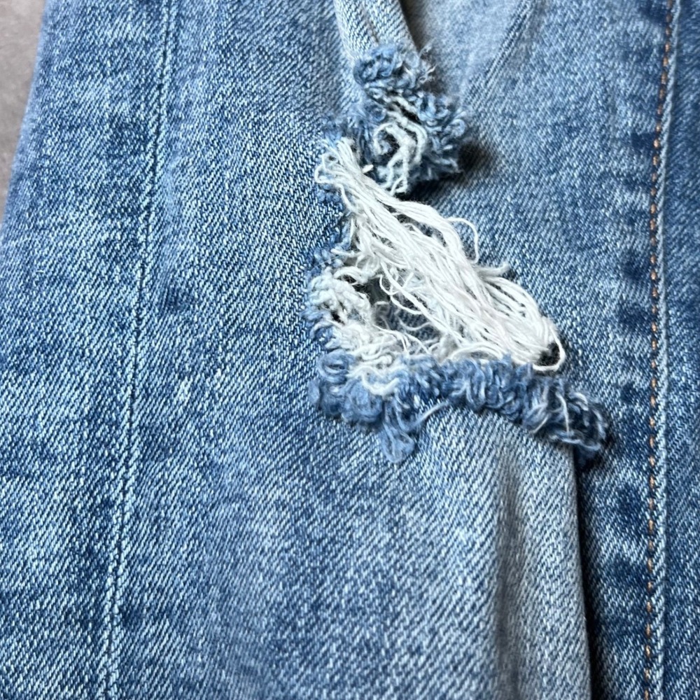 Aeropostale Mens Size 30x30 Skinny Taper Jeans Blue Distressed Ripped Frayed Hem - Picture 14 of 16